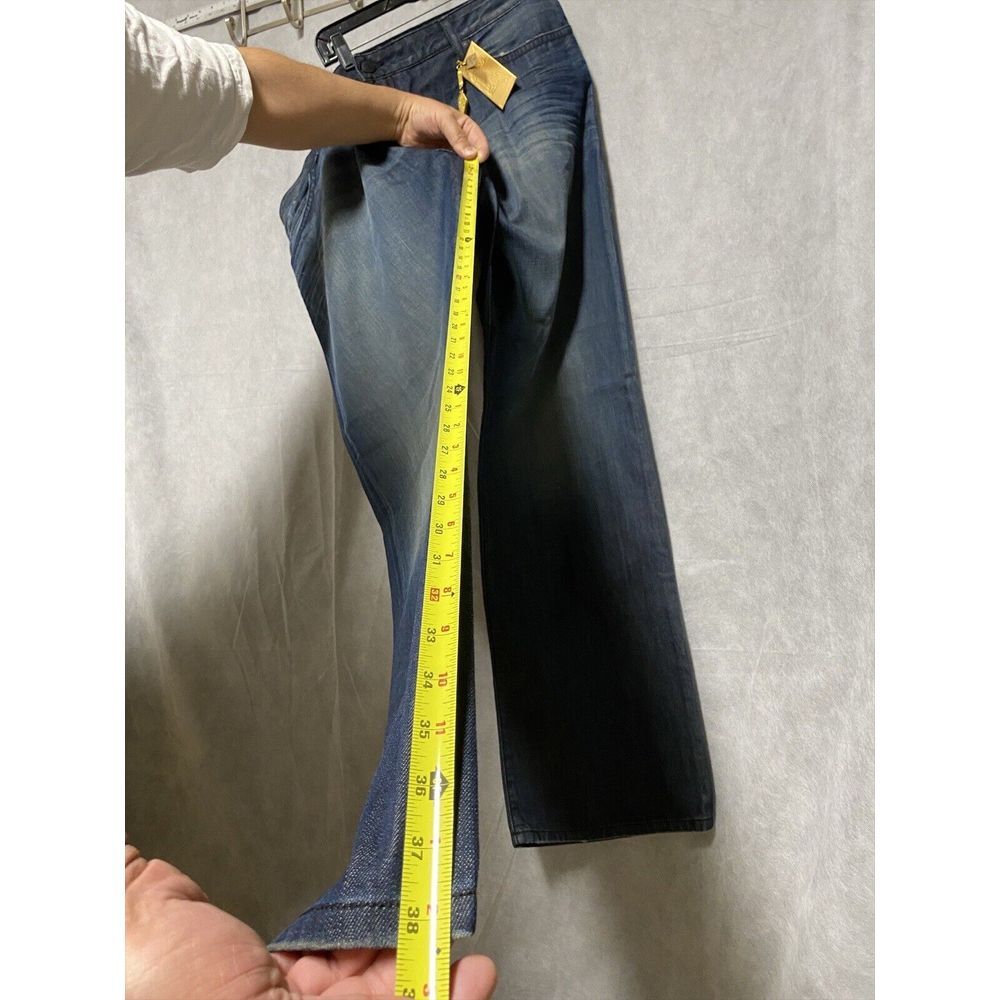 NWT Robin's Jeans Men 44 R‎ Pocket Long Flap Swarovski Rhinestone Studs Straight - Picture 12 of 16